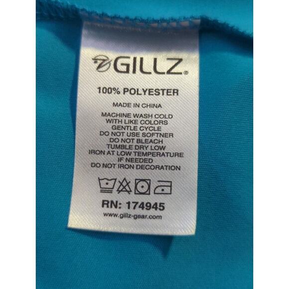 Gillz Tournament Hoodie V2 Top Men's Teal Blue Lightweight Vented Angler Fishing - Picture 11 of 13